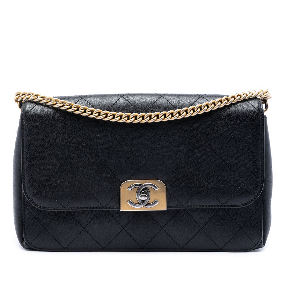 Pre-Loved Chanel Medium Quilted Calfskin Straight Lined Flap - Picture 1 of 6